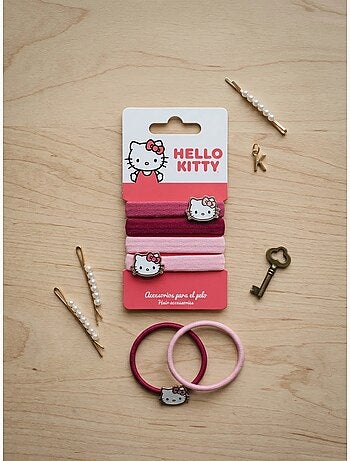 Chouchous x4 élastiques doux pour cheveux hello kitty