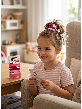 Chouchous x4 élastiques doux pour cheveux hello kitty