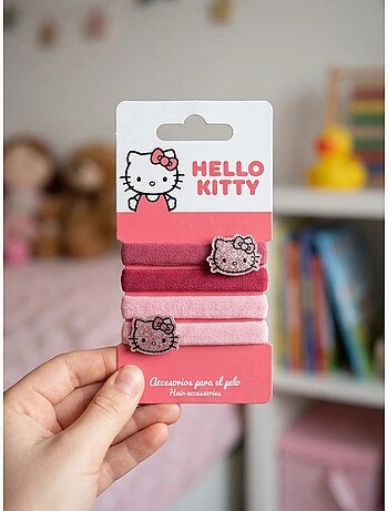 Chouchous x4 élastiques doux pour cheveux hello kitty