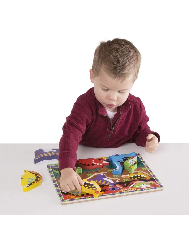 Chunky puzzle dinosaures Marron - Kiabi