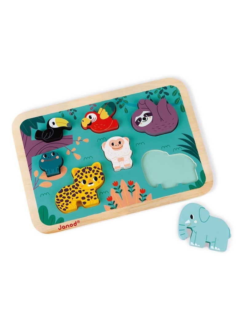 Chunky puzzle en bois Jungle N/A - Kiabi