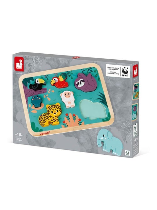 Chunky puzzle en bois Jungle - Kiabi