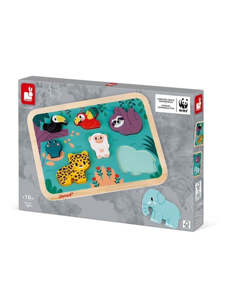 Chunky puzzle en bois Jungle N/A - Kiabi