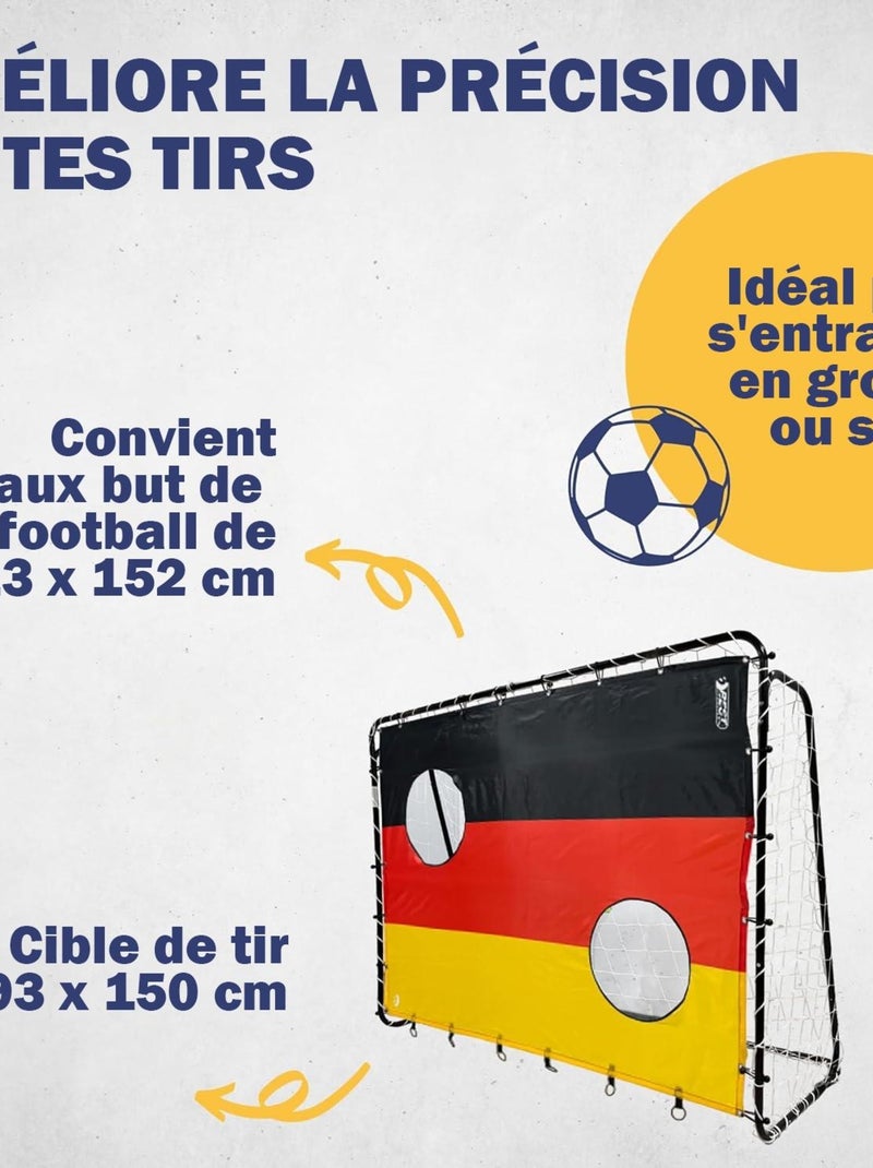 Cible de tir "Allemagne" 193 x 150 cm avec 2 trous de tir Multicolore - Kiabi