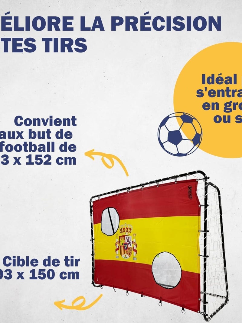 Cible de tir "Espagne" 193 x 150 cm avec 2 trous de tir Multicolore - Kiabi