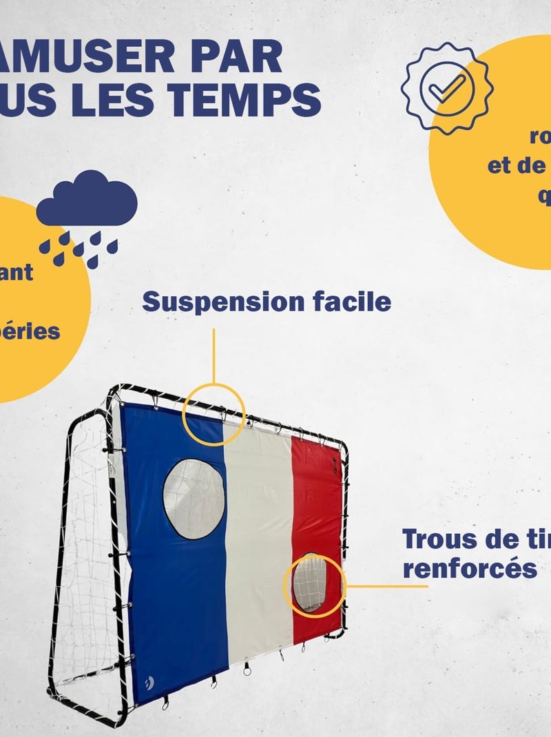 Cible de tir "France" 193 x 150 cm avec 2 trous de tir Multicolore - Kiabi