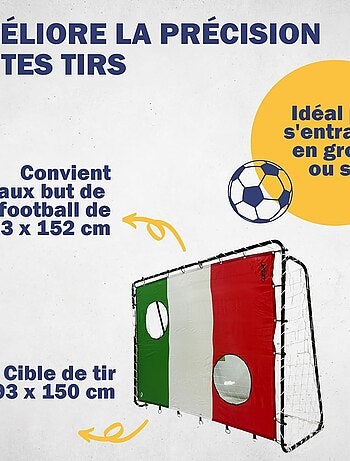 Cible de tir "Italie" 193 x 150 cm avec 2 trous de tir