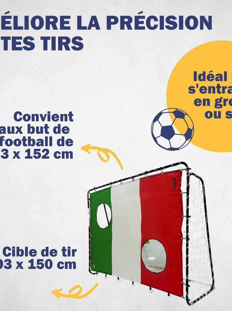 Cible de tir "Italie" 193 x 150 cm avec 2 trous de tir Multicolore - Kiabi