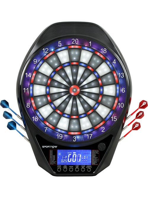 Cible jeu de fléchettes électronique 34 jeux grand écran led - Kiabi