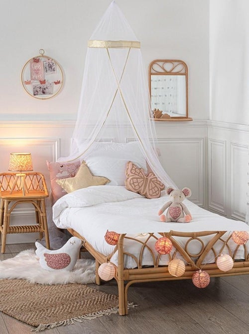 Ciel de lit bordure dorée - Kiabi