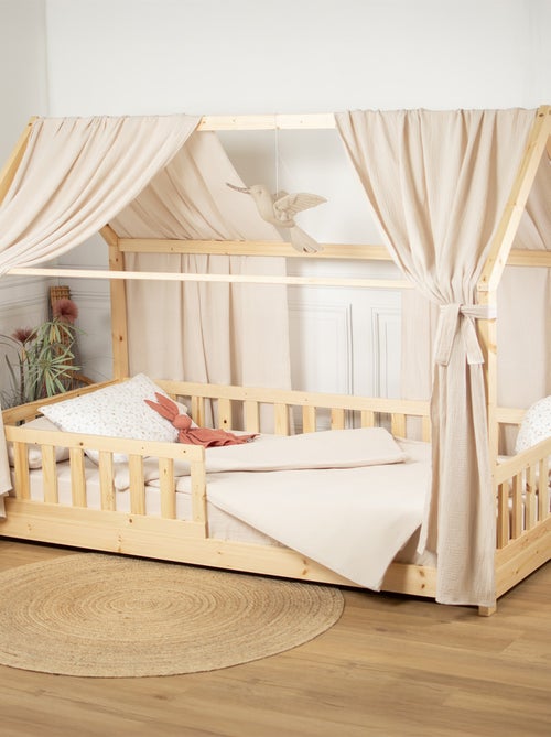 Ciel de lit cabane en gaze de coton duo 330 cm - Kiabi