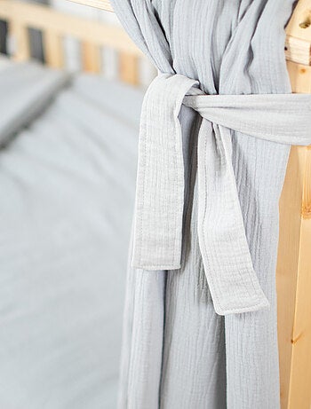 Ciel de lit cabane en gaze de coton duo 330 cm