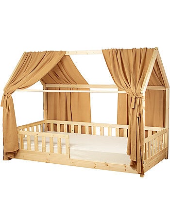 Ciel de lit cabane en gaze de coton duo 330 cm