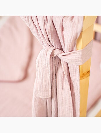 Ciel de lit cabane en gaze de coton duo 330 cm
