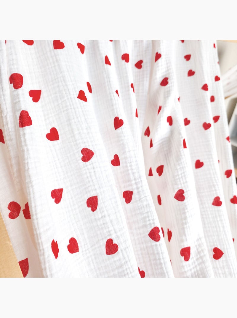 Ciel de lit cabane en gaze de coton duo 330 cm Rouge - Kiabi