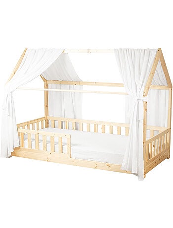 Ciel de lit cabane en gaze de coton duo 360 cm