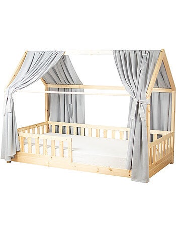 Ciel de lit cabane en gaze de coton duo 360 cm