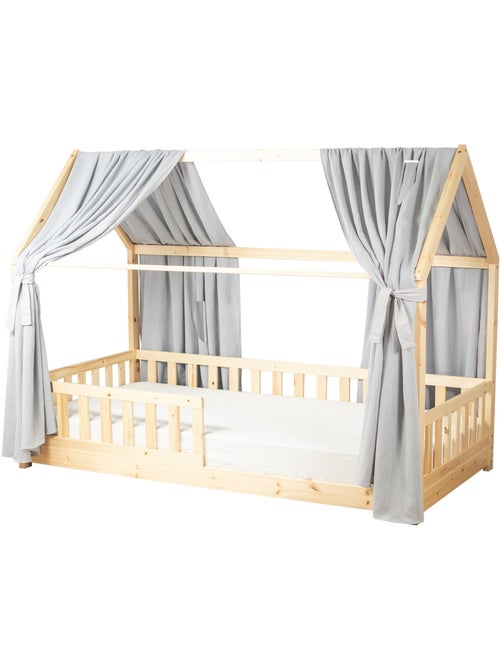 Ciel de lit cabane en gaze de coton duo 360 cm - Kiabi