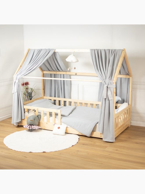 Ciel de lit cabane en gaze de coton duo 360 cm - Kiabi