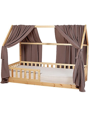 Ciel de lit cabane en gaze de coton duo 360 cm