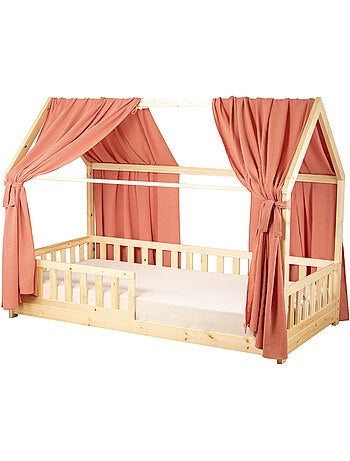 Ciel de lit cabane en gaze de coton duo 360 cm