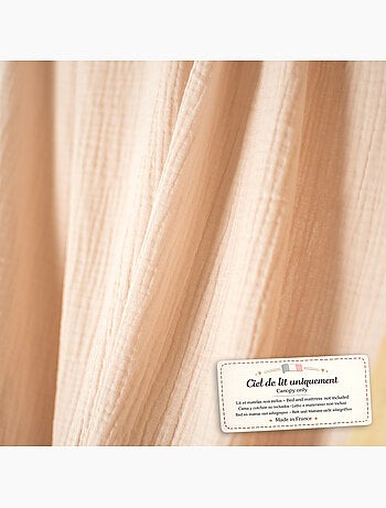 Ciel de lit cabane en gaze de coton duo 360 cm