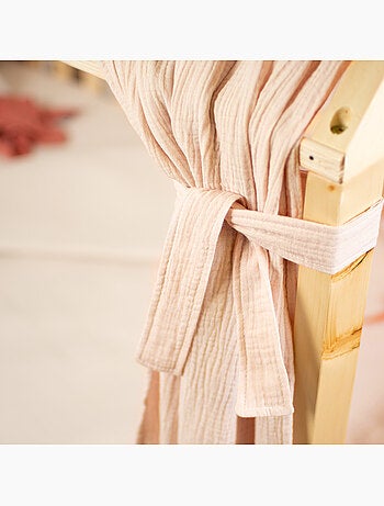 Ciel de lit cabane en gaze de coton duo 360 cm