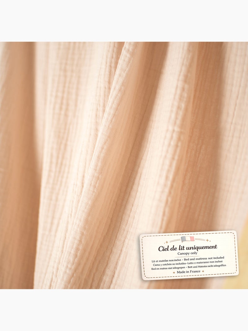 Ciel de lit cabane en gaze de coton duo 360 cm Orange clair - Kiabi