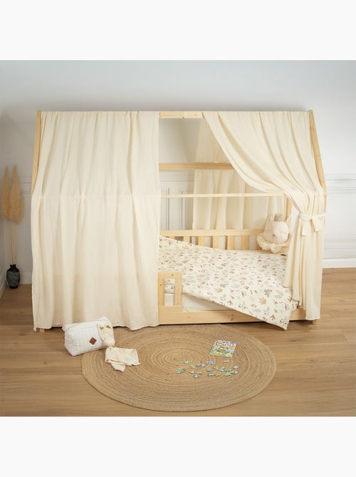 Ciel de lit cabane en gaze de coton duo 390 cm - Kiabi