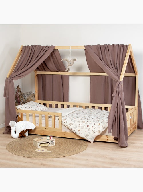 Ciel de lit cabane en gaze de coton duo 390 cm - Kiabi
