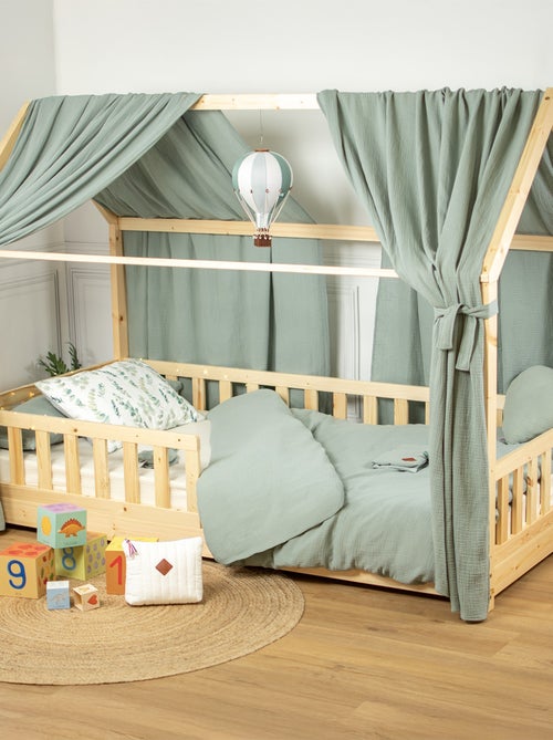 Ciel de lit cabane en gaze de coton duo 390 cm - Kiabi