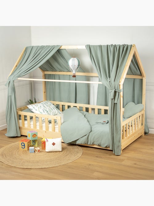 Ciel de lit cabane en gaze de coton duo 390 cm - Kiabi