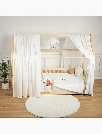 Ciel de lit cabane en gaze de coton duo 420 cm