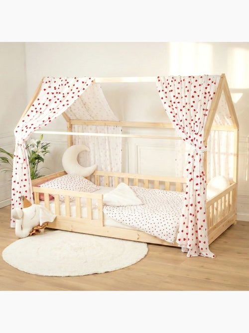 Ciel de lit cabane en gaze de coton duo 420 cm - Kiabi Ciel de lit cabane en gaze de coton duo 420 cm - Kiabi