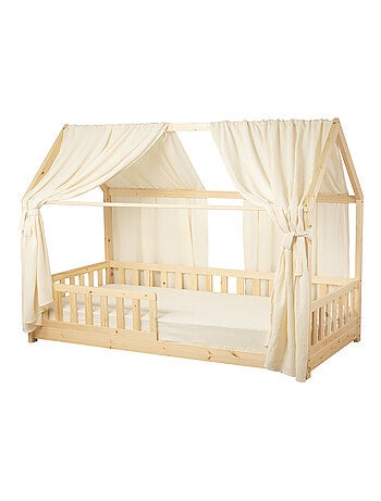 Ciel de lit cabane en gaze de coton duo 420 cm