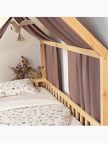 Ciel de lit cabane en gaze de coton duo 420 cm
