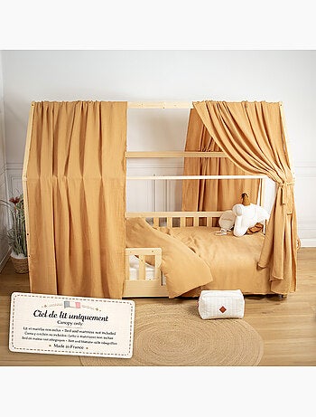 Ciel de lit cabane en gaze de coton duo 420 cm