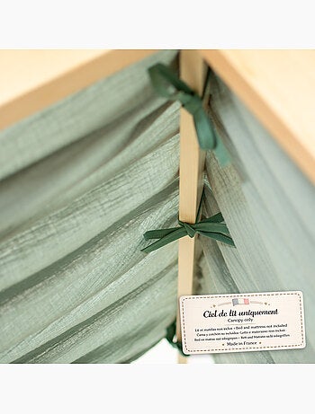 Ciel de lit cabane en gaze de coton duo 420 cm