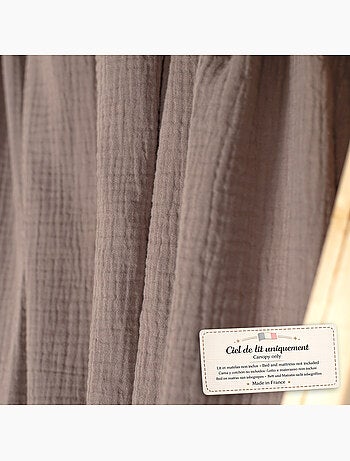 Ciel de lit cabane en gaze de coton solo 330 cm