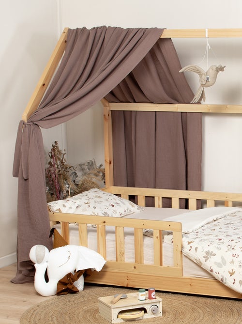 Ciel de lit cabane en gaze de coton solo 330 cm - Kiabi