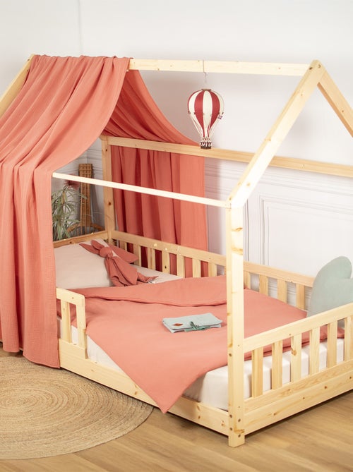 Ciel de lit cabane en gaze de coton solo 330 cm - Kiabi