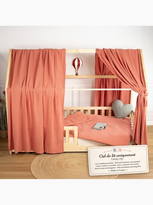 Ciel de lit cabane en gaze de coton solo 330 cm - Kiabi