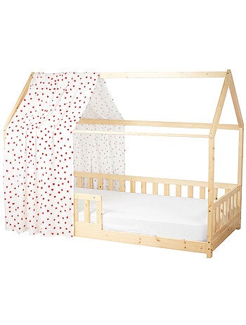 Ciel de lit cabane en gaze de coton solo 330 cm