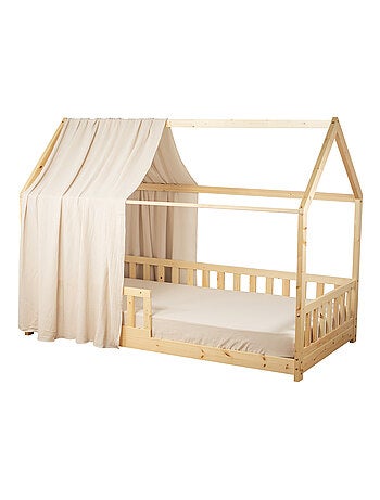 Ciel de lit cabane en gaze de coton solo 390 cm