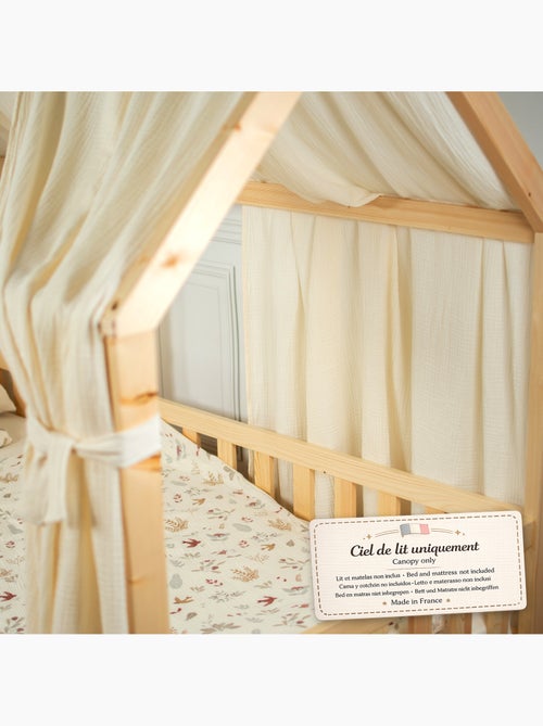 Ciel de lit cabane en gaze de coton solo 390 cm - Kiabi
