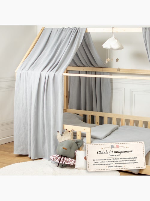 Ciel de lit cabane en gaze de coton solo 390 cm - Kiabi