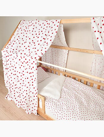 Ciel de lit cabane en gaze de coton solo 390 cm