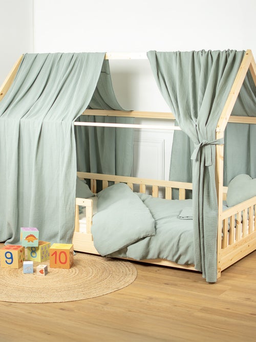Ciel de lit cabane en gaze de coton solo 390 cm - Kiabi
