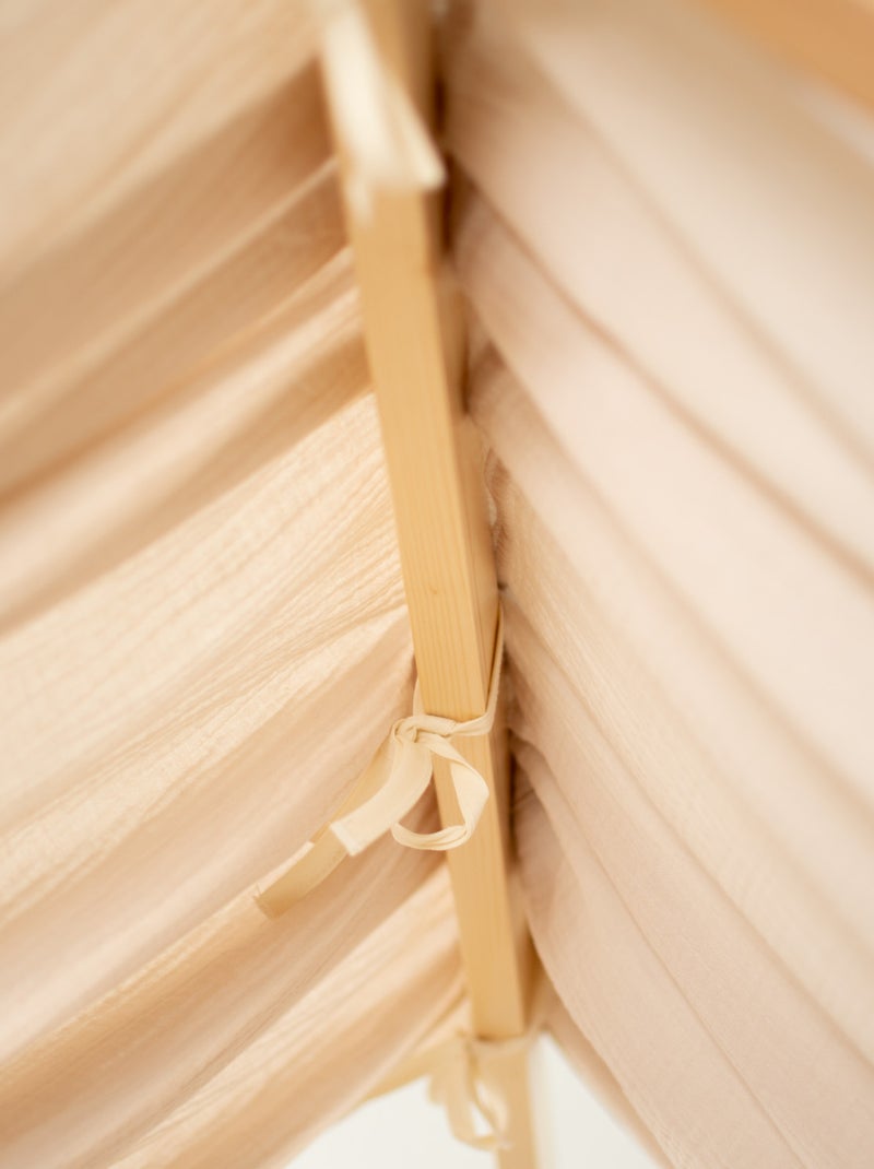 Ciel de lit cabane en gaze de coton solo 420 cm Beige - Kiabi