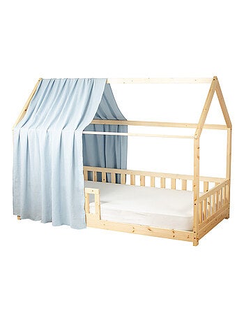 Ciel de lit cabane en gaze de coton solo 420 cm